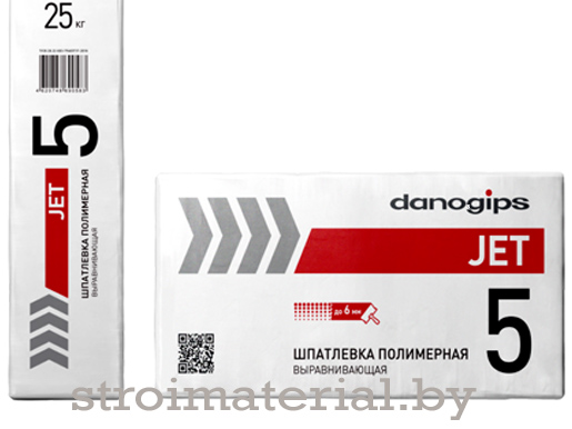 Полимерная шпатлевка Danogips JET 5 наполнитель мрамор 25кг